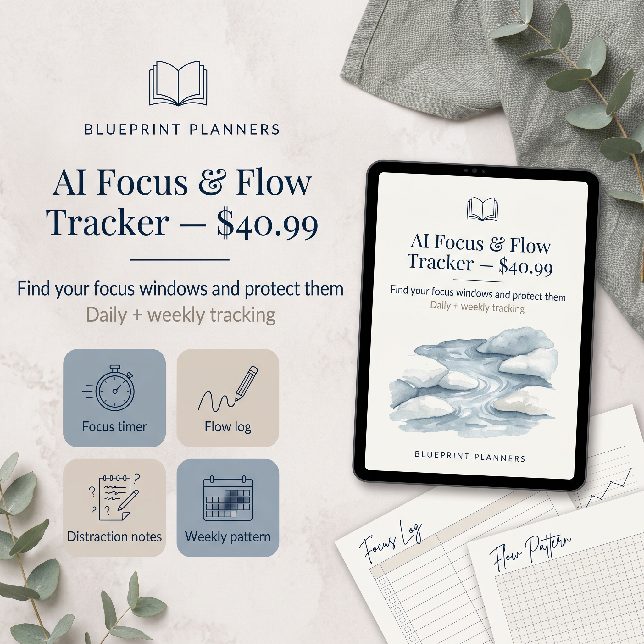 AI Focus & Flow Tracker for Neurodivergents