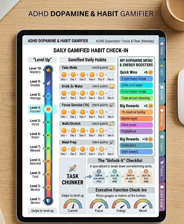 ADHD Dopamine & Habit Gamifier